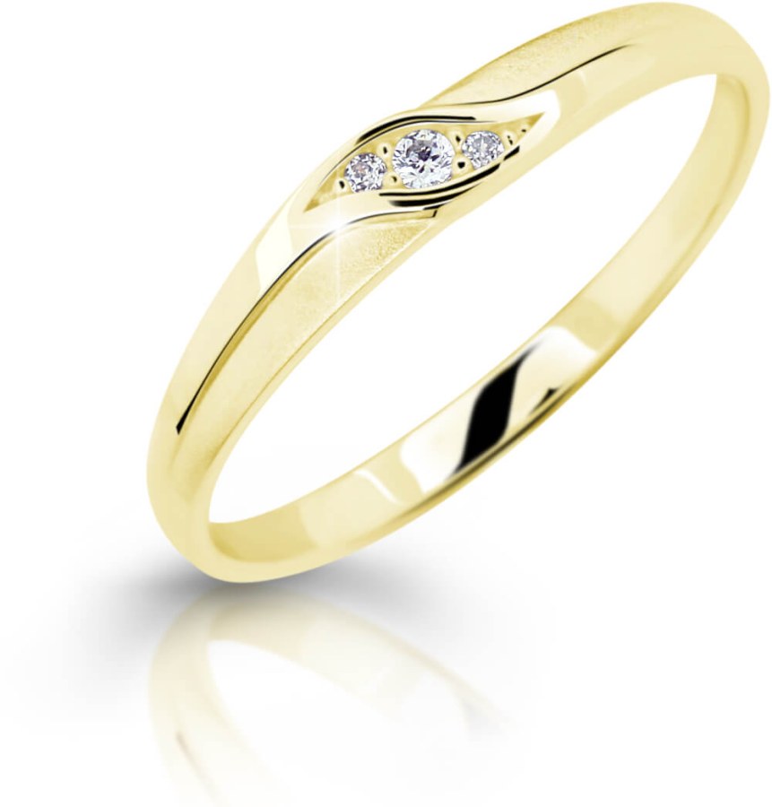 Cutie Jewellery Něžný zásnubní prsten ze žlutého zlata Z6815–2844-10-X-1 54 mm - Prsteny Prsteny s kamínkem