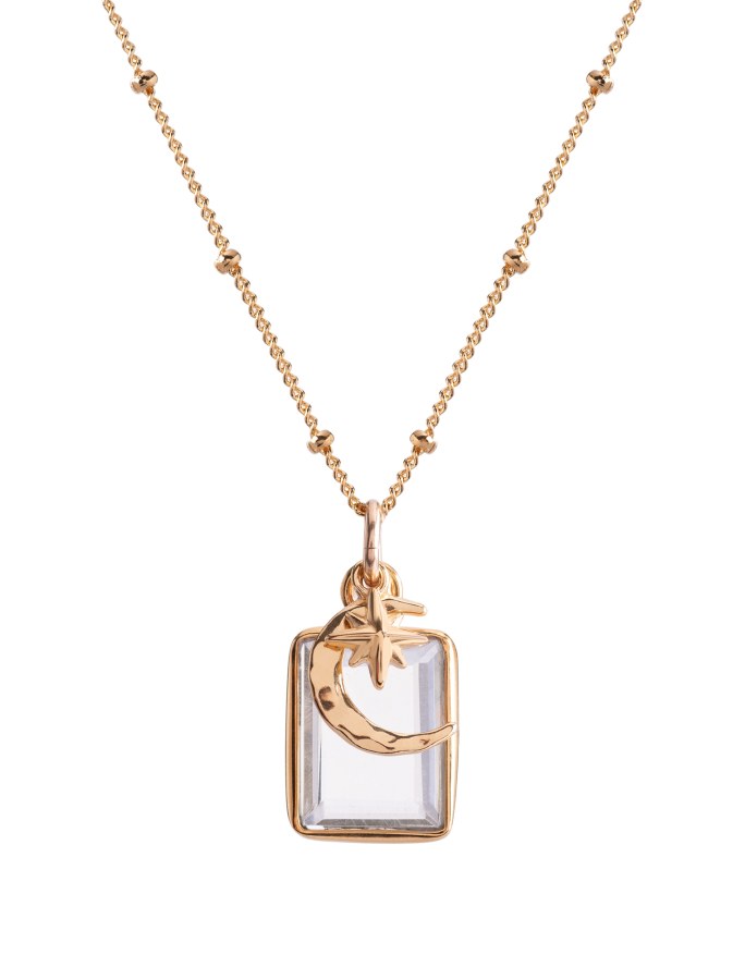 Decadorn Krásný pozlacený náhrdelník s křemenem - Náhrdelníky