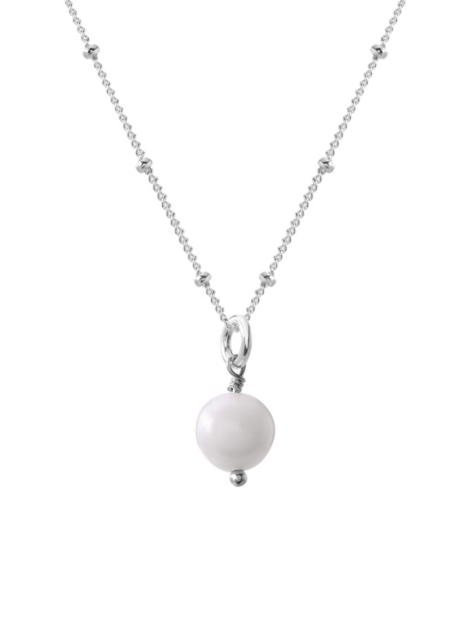 Decadorn Něžný přívěsek s pravou perlou + stříbrný řetízek zdarma 45 cm - Náhrdelníky