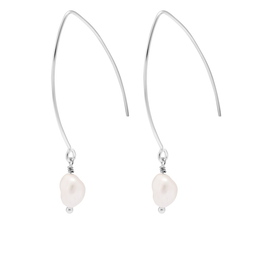 Decadorn Elegantní náušnice s pravými perlami Sea Pearl Dropper Earrings - Náušnice Visací náušnice