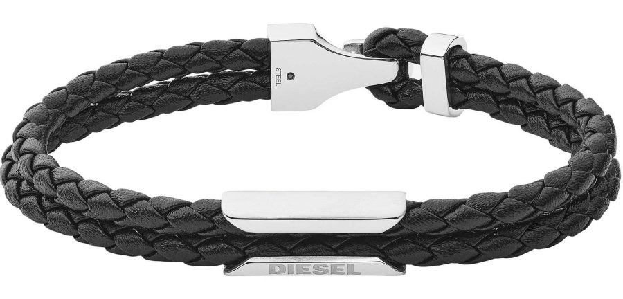 Diesel Módní pánský kožený náramek DX1247040 - Náramky Kožené náramky