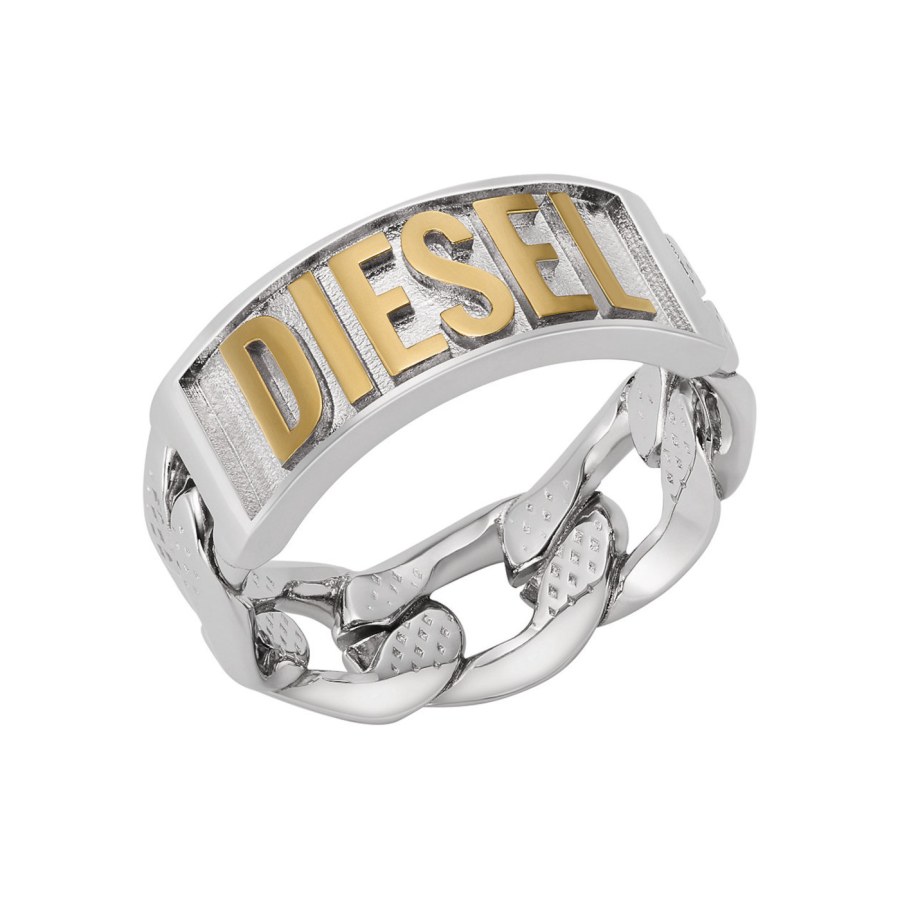 Diesel Stylový ocelový pánský prsten DX1420931 62 mm - Prsteny Prsteny bez kamínku