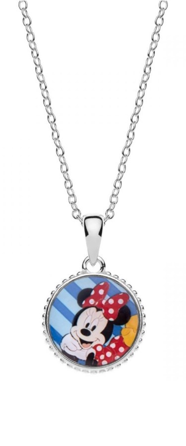 Disney Hravý stříbrný náhrdelník Minnie Mouse CS00018SL-P.CS (řetízek, přívěsek) - Náhrdelníky