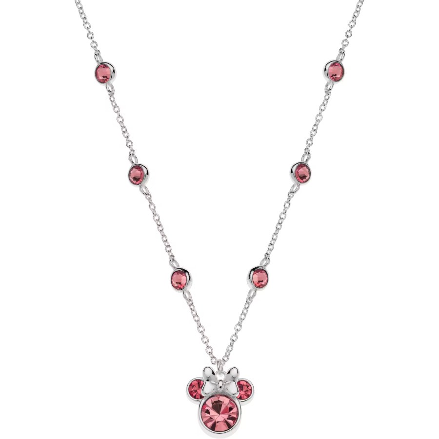 Disney Krásný stříbrný náhrdelník Minnie Mouse s krystaly NS00045SRUL-157.CS - Náhrdelníky