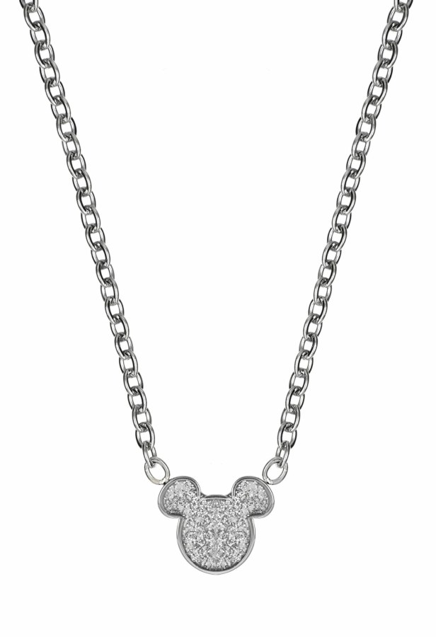 Disney Půvabný ocelový náhrdelník Mickey Mouse N600628L-157 (řetízek, přívěsek) - Náhrdelníky