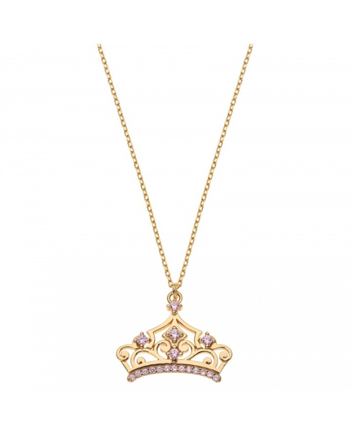 Disney Půvabný pozlacený náhrdelník Princess NS00021YZPL-157.CS (řetízek, přívěsek) - Náhrdelníky