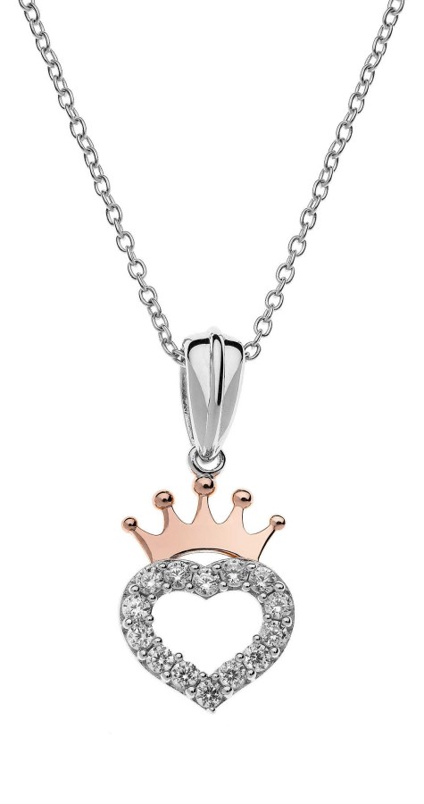 Disney Půvabný stříbrný náhrdelník Princess N902753UZWL-18 (řetízek, přívěsek) - Náhrdelníky