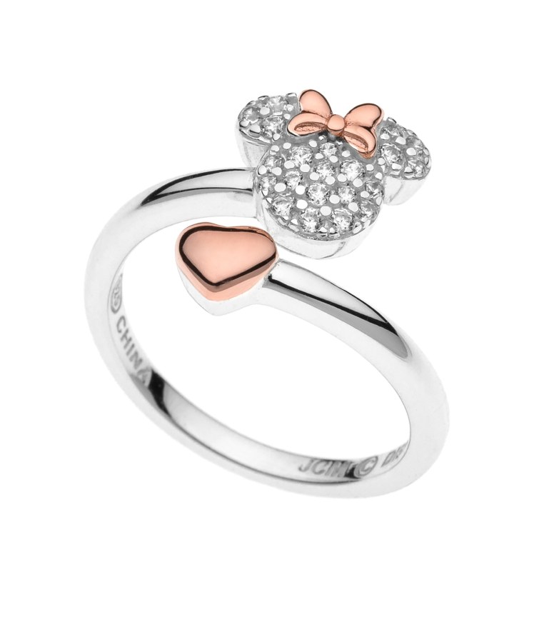 Disney Slušivý stříbrný prsten Mickey Mouse RS00003TZWL- 4.CS - Prsteny Otevřené prsteny