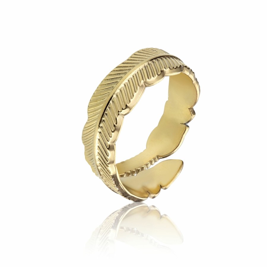 Emily Westwood Stylový pozlacený prsten EWR23028G - Prsteny Otevřené prsteny