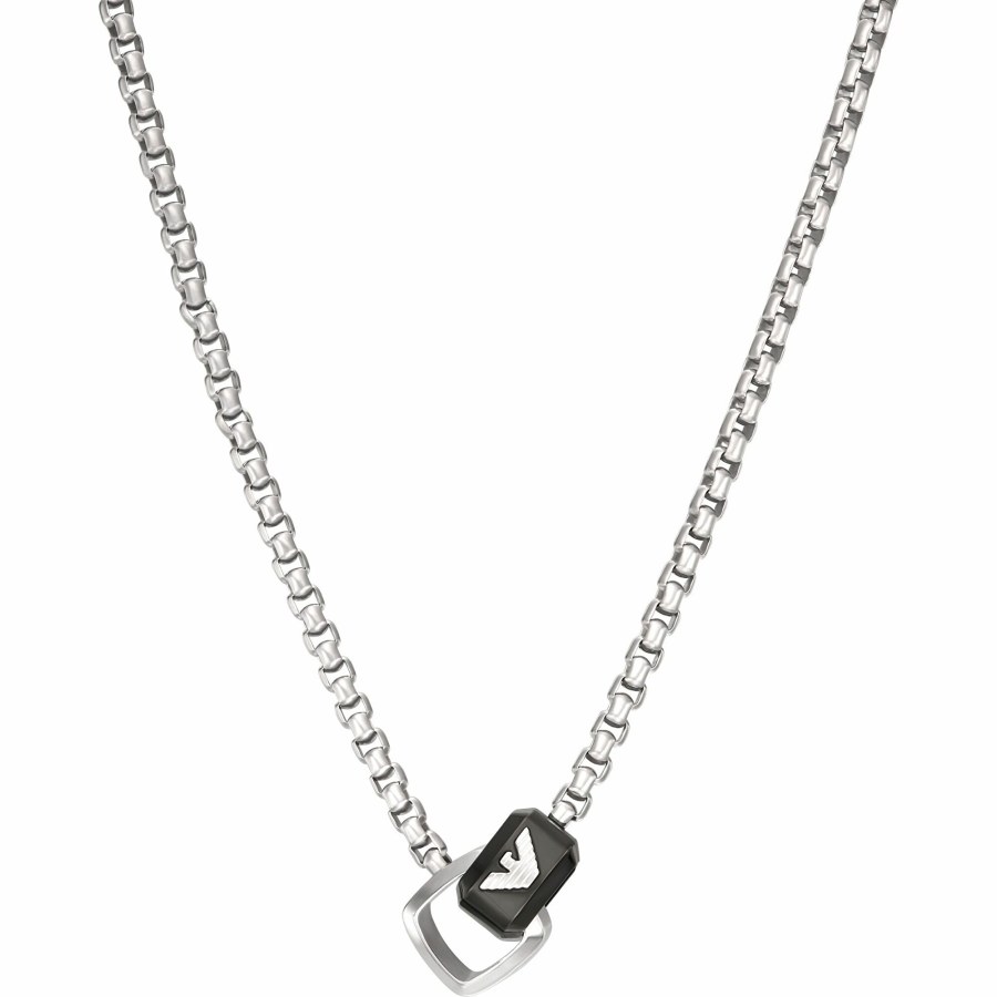 Emporio Armani Moderní ocelový náhrdelník s logem EGS2937040 - Náhrdelníky