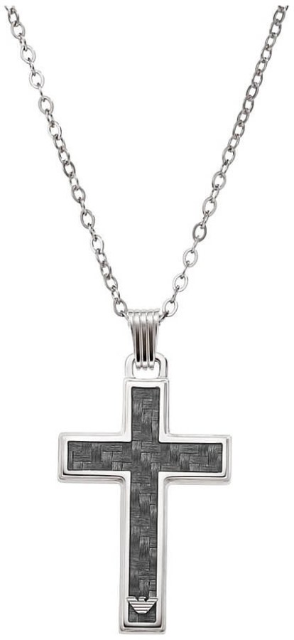 Emporio Armani Pánský ocelový náhrdelník Kříž EGS1705040 - Náhrdelníky
