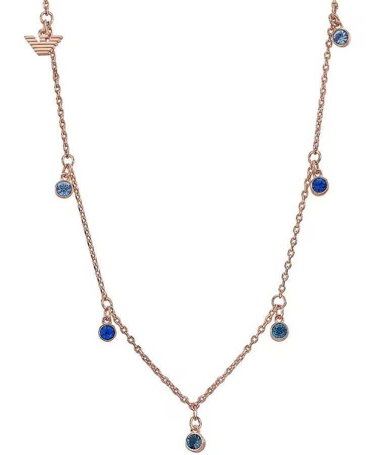 Emporio Armani Půvabný bronzový náhrdelník s krystaly EGS3014221