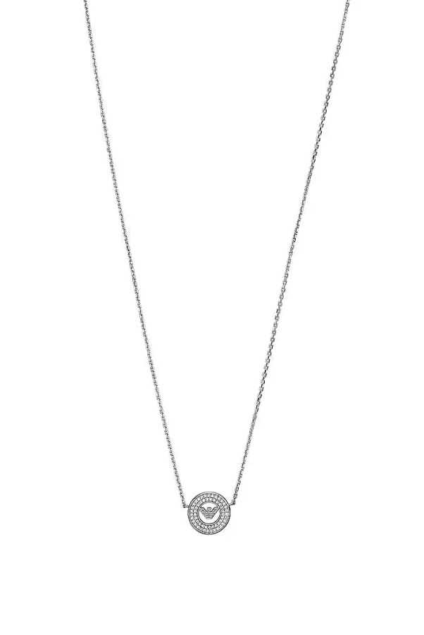 Emporio Armani Třpytivý stříbrný náhrdelník s kubickými zirkony EG3585040 - Náhrdelníky