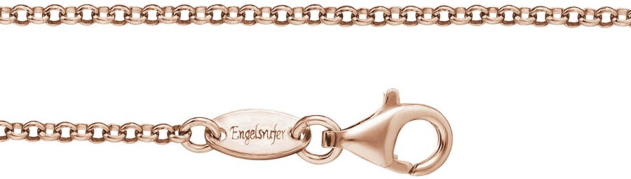Engelsrufer Růžově zlacený stříbrný řetízek Rolo ERN-R 80 cm - Řetízky