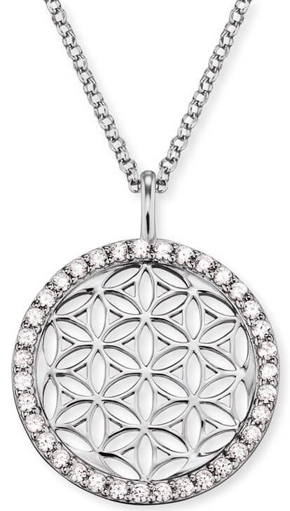 Engelsrufer Stříbrný náhrdelník Květ života se zirkony ERN-LILLIFL-ZI - Náhrdelníky