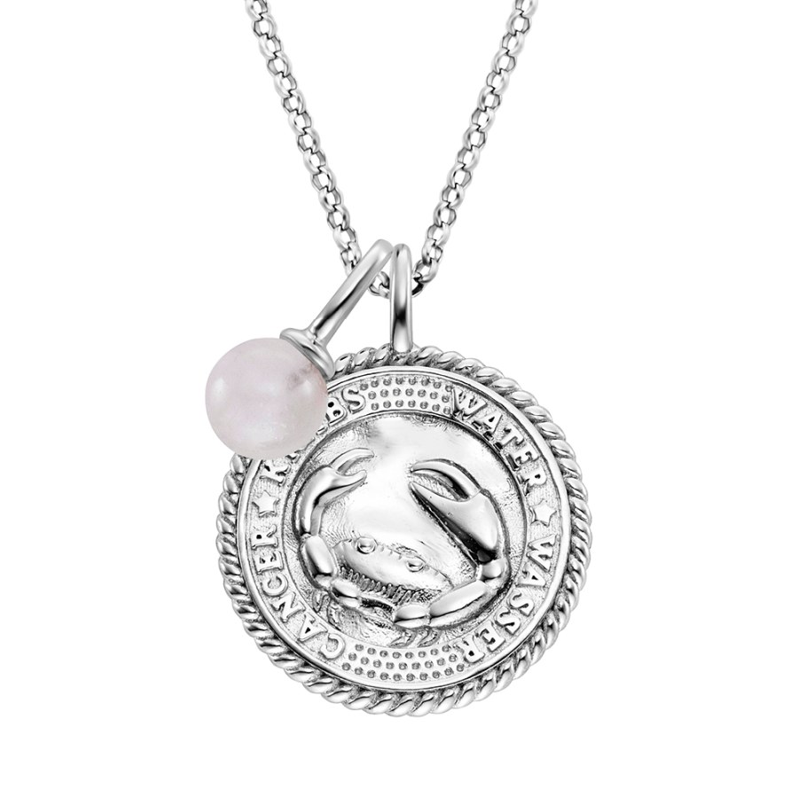 Engelsrufer Stříbrný náhrdelník Rak ERN-CANCER-RQZI (řetízek, 2x přívěsek) - Náhrdelníky