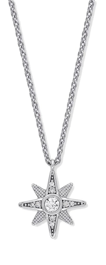 Engelsrufer Třpytivý stříbrný náhrdelník s kubickými zirkony ERN-NSTAR-ZI (řetízek, přívěsek) - Náhrdelníky