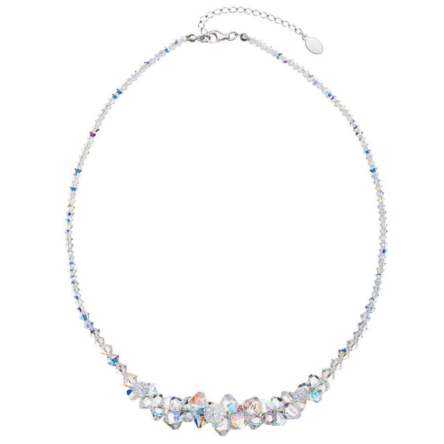 Evolution Group Luxusní stříbrný náhrdelník s krystaly 32028.2 - Náhrdelníky