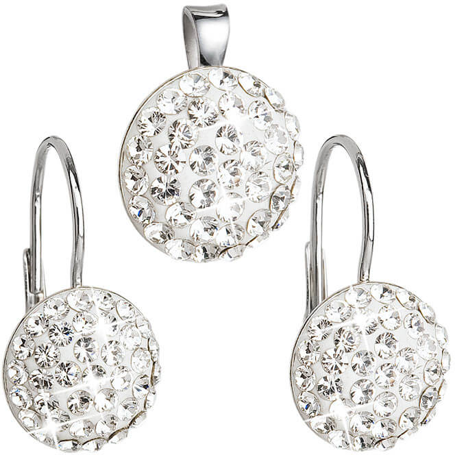Evolution Group Sada šperků s krystaly Swarovski 39086.1 (náušnice, přívěsek) - Sety šperků Soupravy šperků
