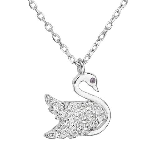Evolution Group Stříbrný náhrdelník Bílá labuť 12019.1 - Náhrdelníky