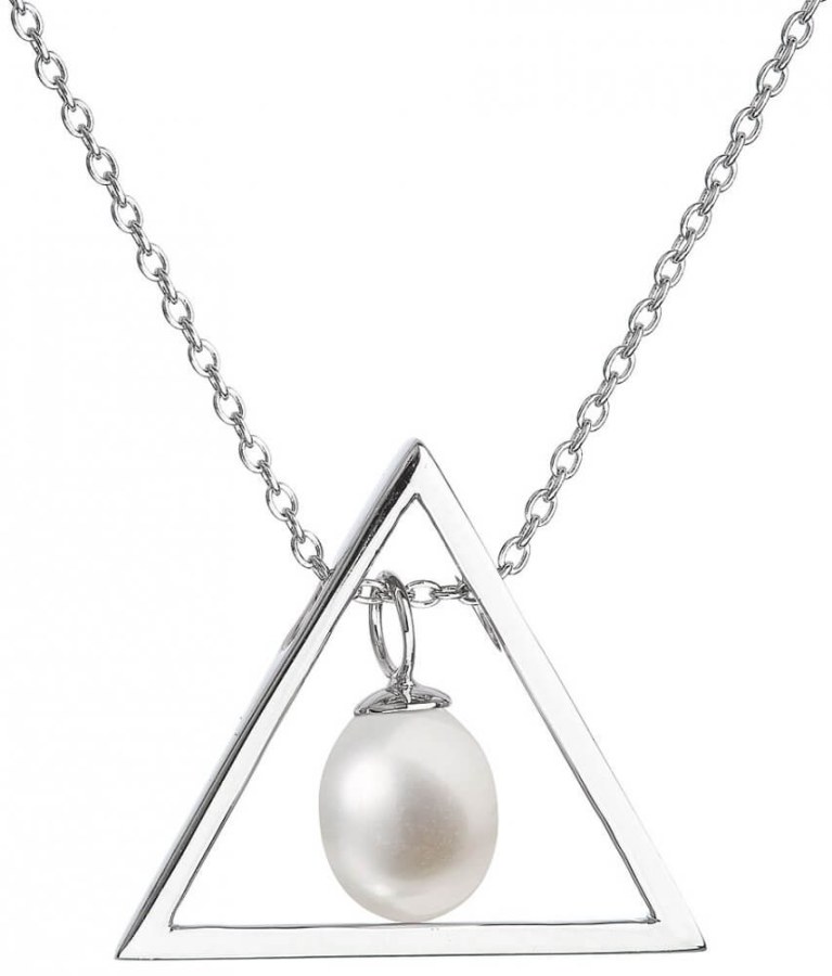 Evolution Group Stříbrný náhrdelník s pravou perlou Pavona 22024.1 (řetízek, přívěsek) - Náhrdelníky