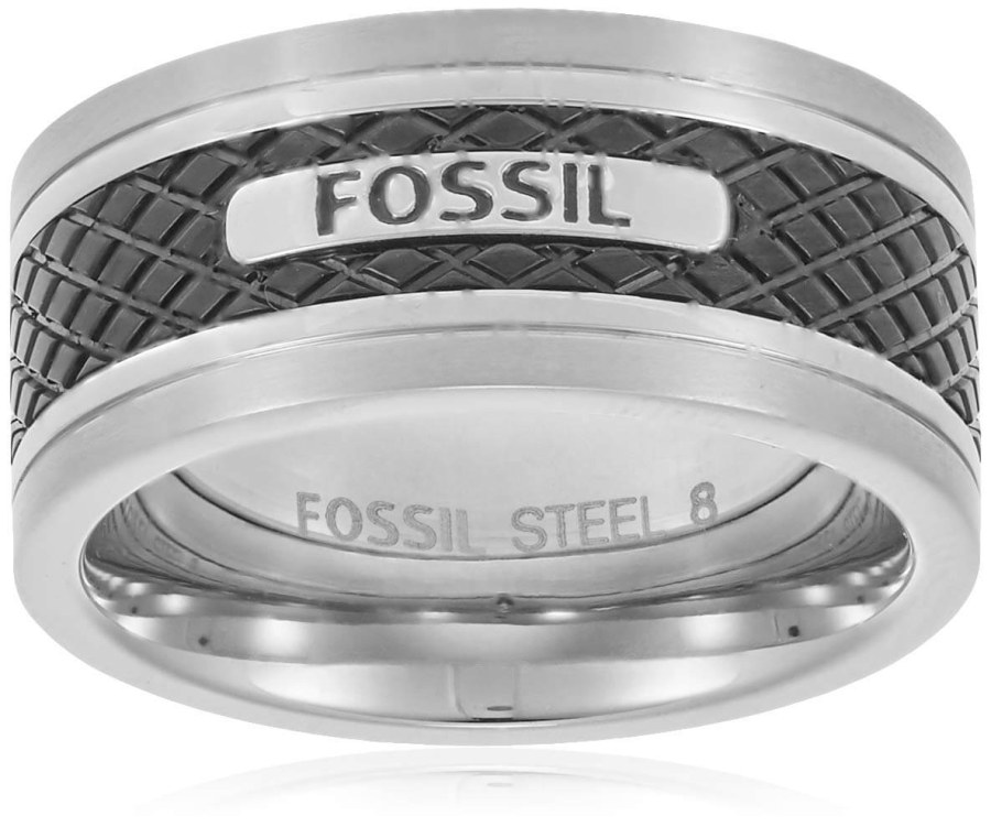 Fossil Módní ocelový prsten JF00888040 60 mm - Prsteny Prsteny bez kamínku