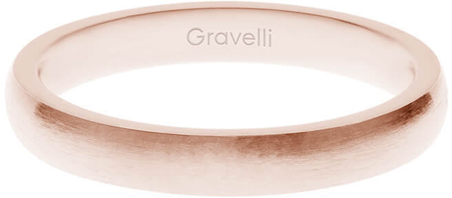 Gravelli Růžově pozlacený prsten z ušlechtilé oceli Precious GJRWRGX106 53 mm - Prsteny Prsteny bez kamínku