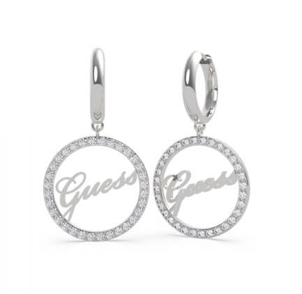 Guess Luxusní ocelové náušnice kruhy All Around You UBE20143 - Náušnice Kruhy