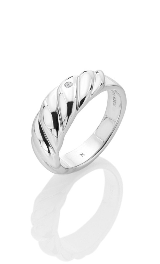 Hot Diamonds Elegantní stříbrný prsten s diamantem Most Loved DR239 50 mm - Prsteny Prsteny s kamínkem