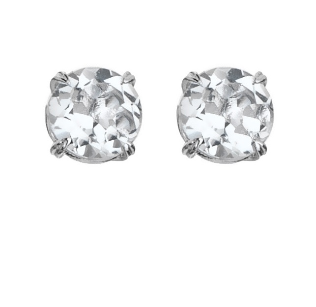 Hot Diamonds Jemné stříbrné náušnice pecky s topazy a diamanty Tender DE728 - Náušnice Pecky