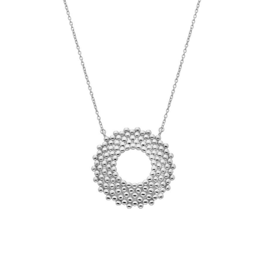 Hot Diamonds Krásný stříbrný náhrdelník s diamantem Blossom DN191 (řetízek, přívěsek) - Náhrdelníky