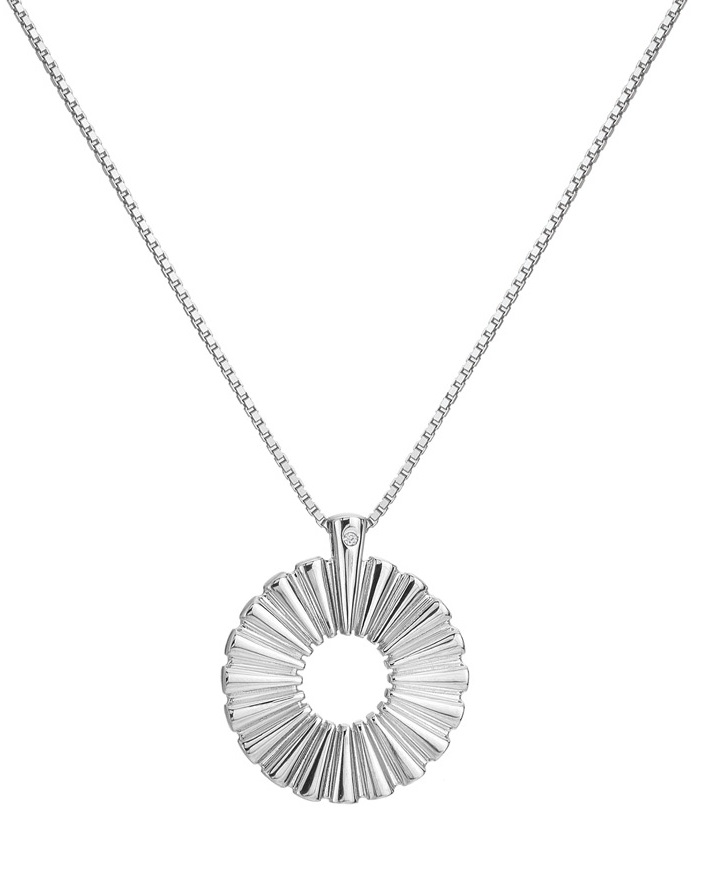Hot Diamonds Krásný stříbrný náhrdelník s diamantem Sunbeam DP930 (řetízek, přívěsek) - Náhrdelníky