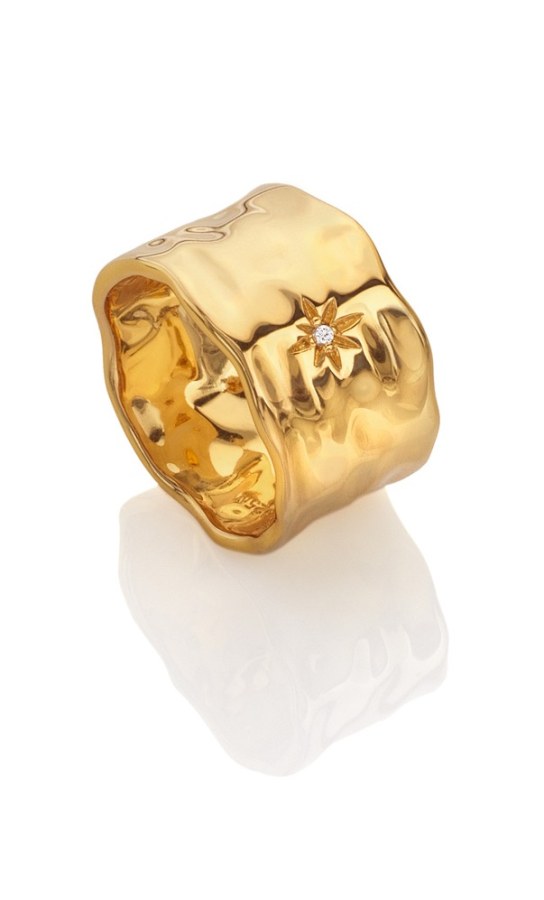 Hot Diamonds Luxusní pozlacený prsten s diamantem Jac Jossa Soul DR253 51 mm - Prsteny Prsteny s kamínkem