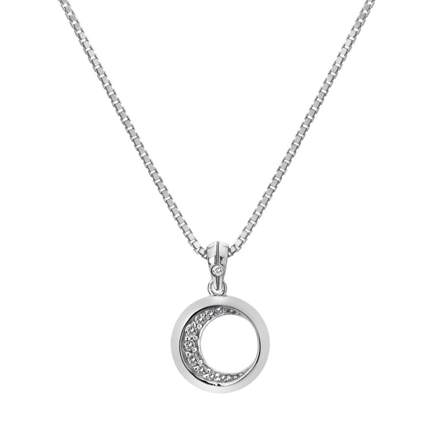 Hot Diamonds Luxusní stříbrný náhrdelník s diamantem Celestial DP859 (řetízek, přívěsek) - Náhrdelníky