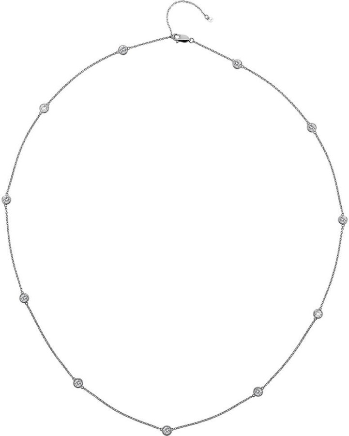 Hot Diamonds Luxusní stříbrný náhrdelník s topazy a pravým diamantem Willow DN131 - Náhrdelníky