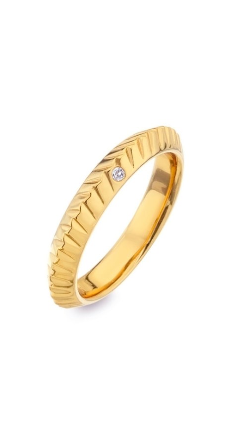 Hot Diamonds Moderní pozlacený prsten s diamantem Jac Jossa Hope DR228 52 mm - Prsteny Prsteny s kamínkem
