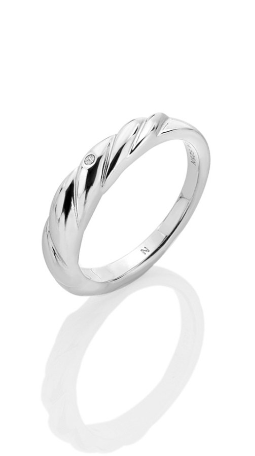 Hot Diamonds Nadčasový stříbrný prsten s diamantem Most Loved DR238 54 mm - Prsteny Prsteny s kamínkem