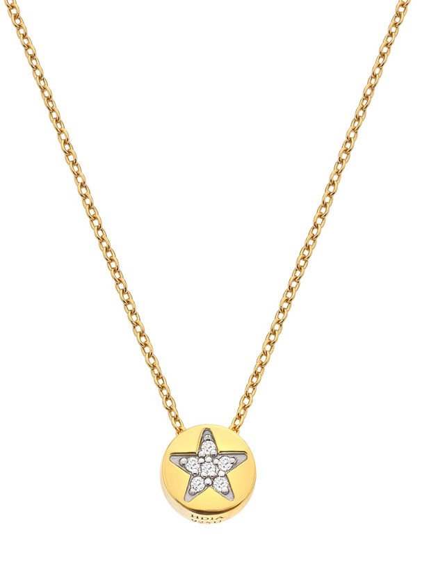 Hot Diamonds Pozlacený náhrdelník s diamantem a topazy Jac Jossa Soul DP919(řetízek, přívěsek) - Náhrdelníky