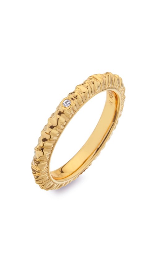 Hot Diamonds Půvabný pozlacený prsten s diamantem Jac Jossa Hope DR226 55 mm - Prsteny Prsteny s kamínkem