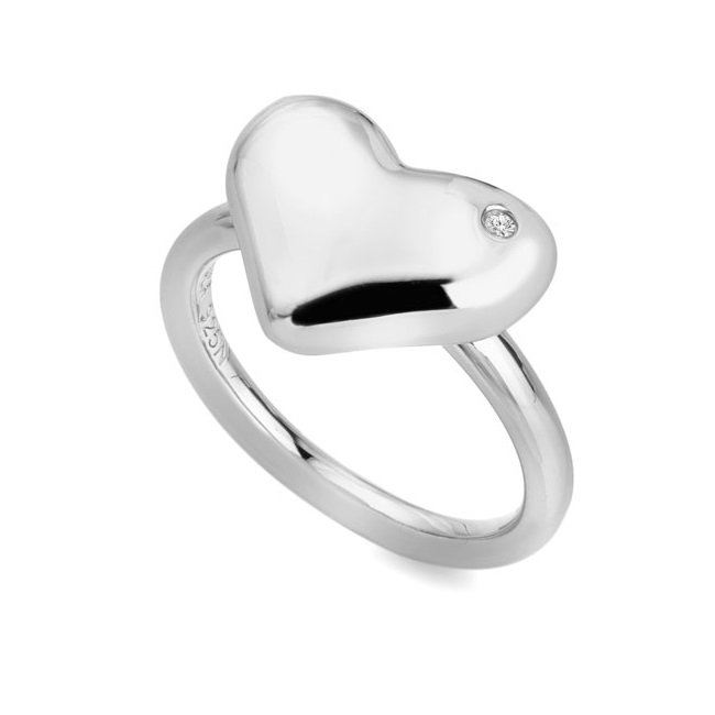 Hot Diamonds Půvabný stříbrný prsten s diamantem Desire DR275 51 mm - Prsteny Prsteny s kamínkem