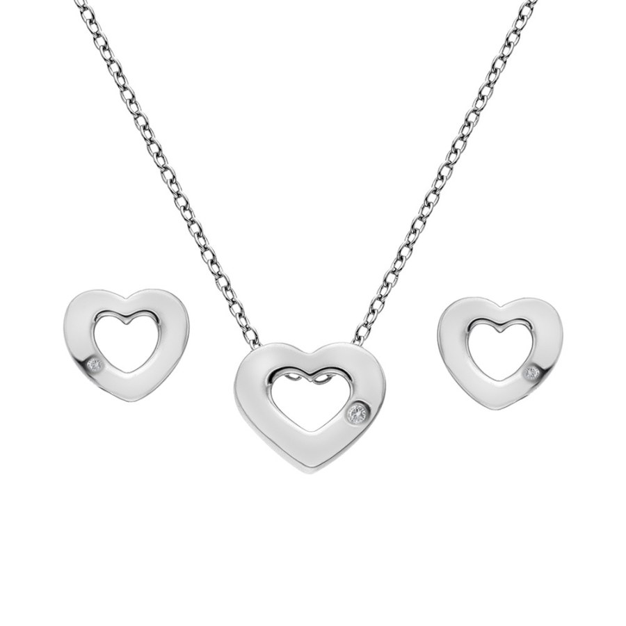 Hot Diamonds Sada stříbrných šperků Amulets SS136 (náhrdelník, náušnice) - Sety šperků Soupravy šperků