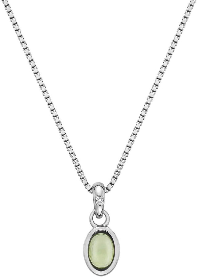 Hot Diamonds Stříbrný náhrdelník pro narozené v srpnu Birthstone DP761 - Náhrdelníky