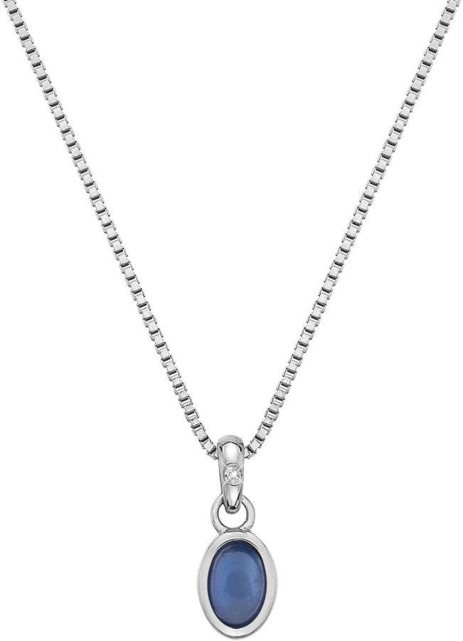 Hot Diamonds Stříbrný náhrdelník pro narozené v září Birthstone DP762 - Náhrdelníky