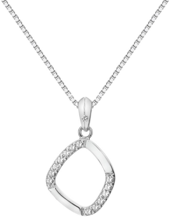 Hot Diamonds Stříbrný náhrdelník s diamantem Behold DP782 (řetízek, přívěsek)