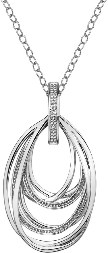 Hot Diamonds Stříbrný náhrdelník s diamantem Chandelier Vintage DP651 (řetízek, přívěsek) - Náhrdelníky