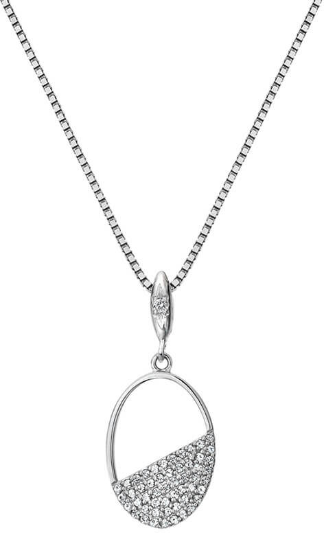 Hot Diamonds Stříbrný náhrdelník s diamantem Horizon Topaz DP767 - Náhrdelníky