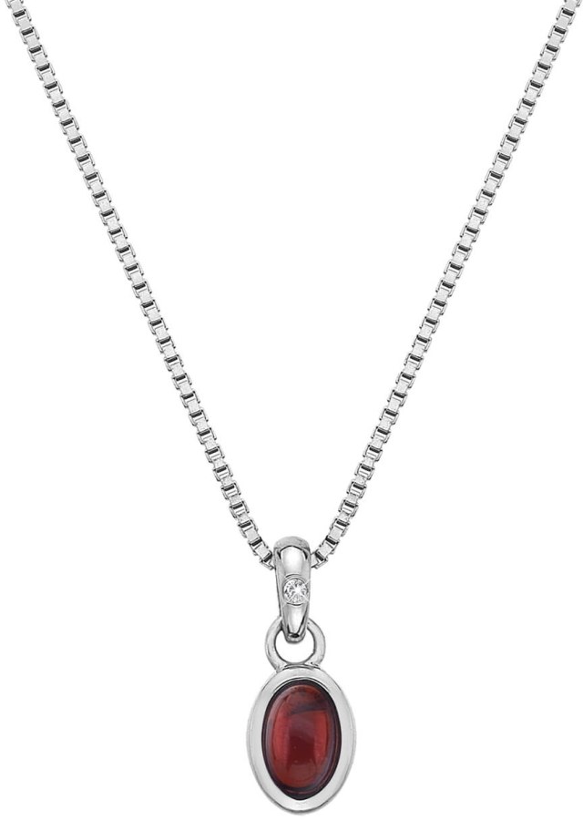 Hot Diamonds Stříbrný náhrdelník pro narozené v lednu Birthstone DP754