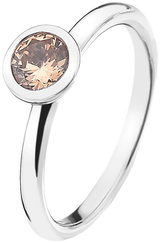 Hot Diamonds Stříbrný prsten Emozioni Scintilla Champagne Loyalty ER016 51 mm - Prsteny Prsteny s kamínkem