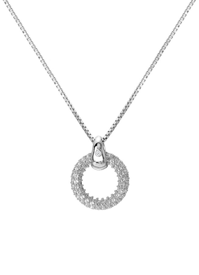 Hot Diamonds Třpytivý stříbrný náhrdelník s diamantem a topazy Forever DP901 (řetízek, přívěsek) - Náhrdelníky