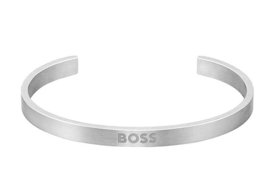 Hugo Boss Elegantní ocelový náramek pro muže 1580455 6,8 x 5,4 cm - M - Náramky Pevné náramky